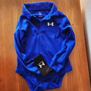 NWT Under Armour 24m Royal Blue Long Sleeve Onsie